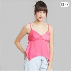Wild Fable Asymmetrical Flowy Girly Spaghetti Strap Camisole Valentine’s Day